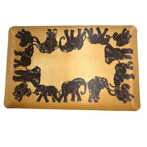 Elephant Safari Serving Tray Platter 16" x 10" Rustic Boho Home Decor Wildlife